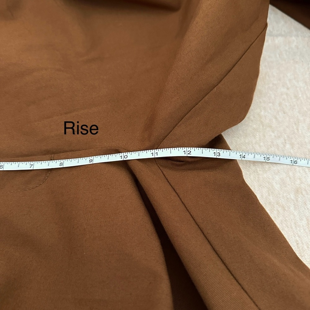 Talbots Women’s Casual High Rise Brown Cotton Ankle Pants Size 14W - Picture 9 of 11